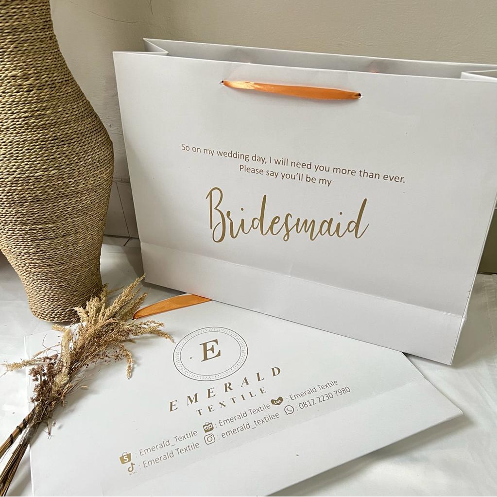 Paperbag Bridesmaid / Wedding / Engagement By Emerald Textile