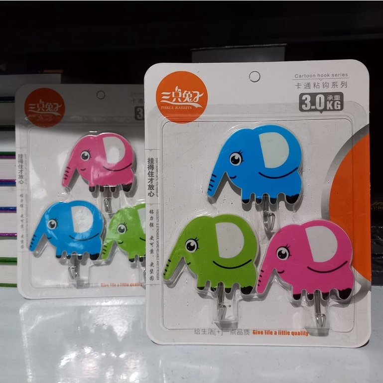 Capstock / hanger / Gantungan Tempel Karakter Daya Rekat Kuat (Isi 3)