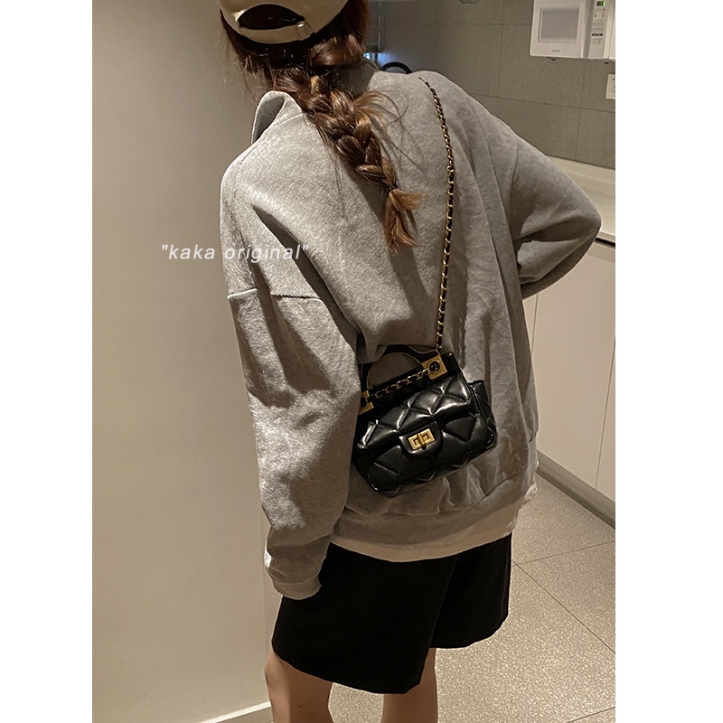 Suhao Lingge tas rantai wanita 2021 baru tas fashion trendi French niche all-match in one-shoulder messenger bag