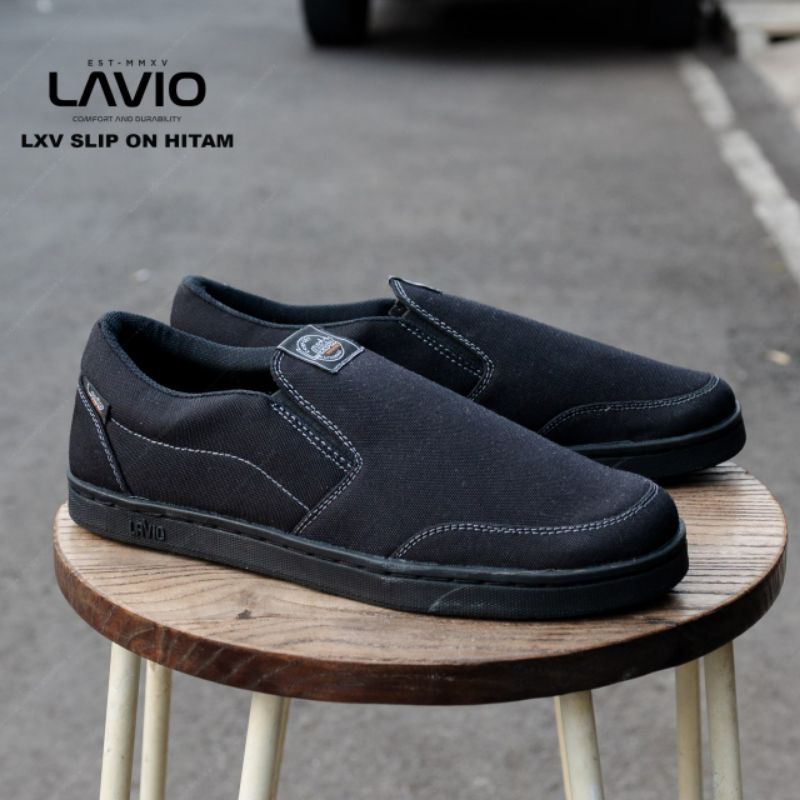 Sepatu Pria Casual Slip On Santai Kerja Jalan Jalan Lavio LXV Slop Original High Premium Quality