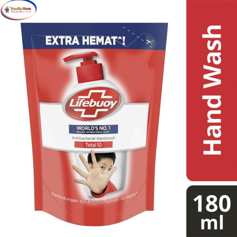 LIFEBUOY SABUN CUCI TANGAN TOTAL 10 180ML - HANDWASH REFILL SABUN TANGAN REFILL SABUN CAIR TANGAN HA