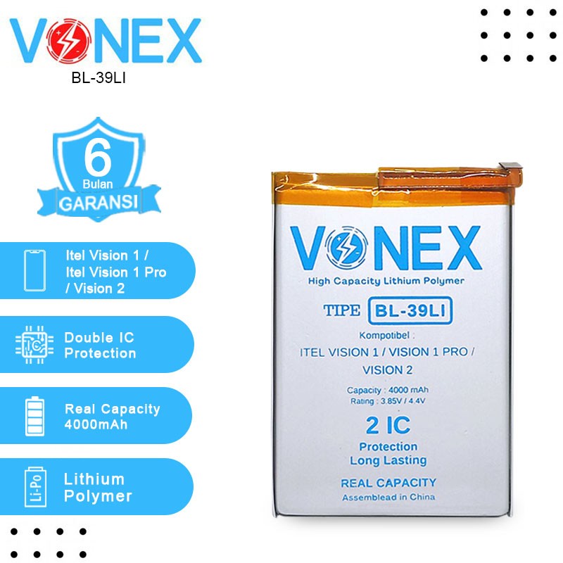 VONEX - BL-39LI BL 39LI BL39LI Itel Vision 1 Batre Batrai Baterai