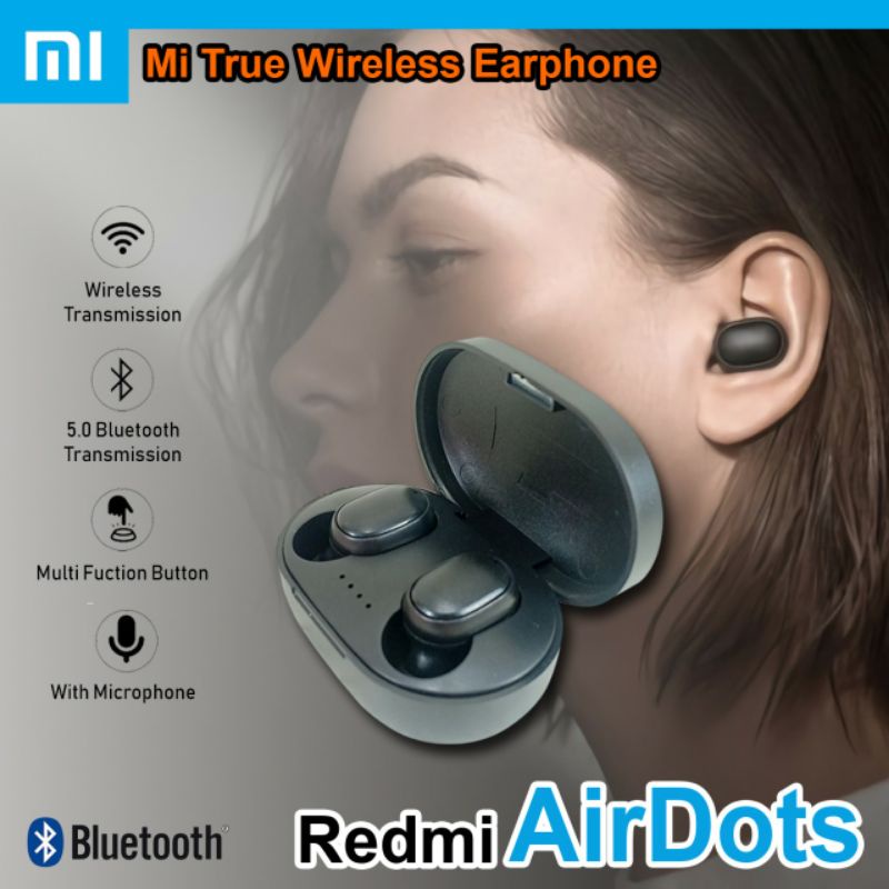 Airdots Xiaomi Redmi Headset Bluetooh Wireless 5.0 Earphone Earbuds