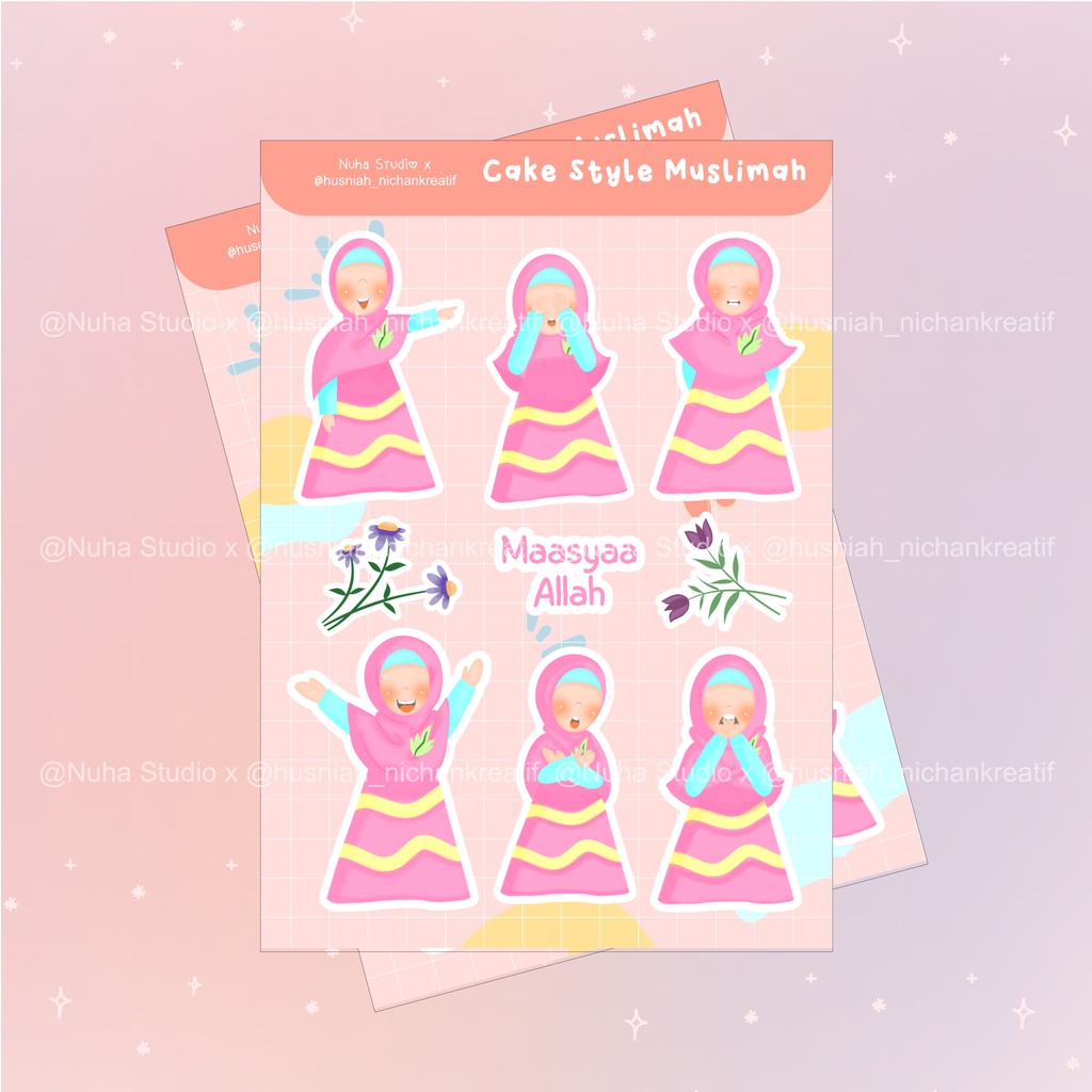 

Sticker by husniah_nichankreatif | Cake Style Muslimah No Face Faceless | Aesthetic Sticker Estetik Stiker HP Laptop Botol Cute Waterproof Scrapbook Diary Journal Bujo Anti Air