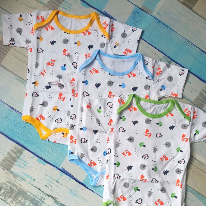 Bodysuit Baby Jumper Bayi 3 Pcs