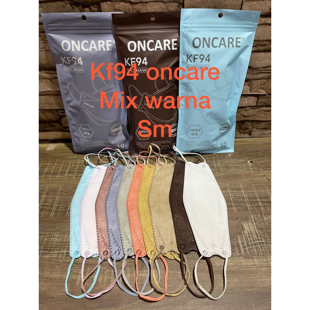 Masker Oncare Mix Warna 10pcs / kn95 oncare /kf94 oncare