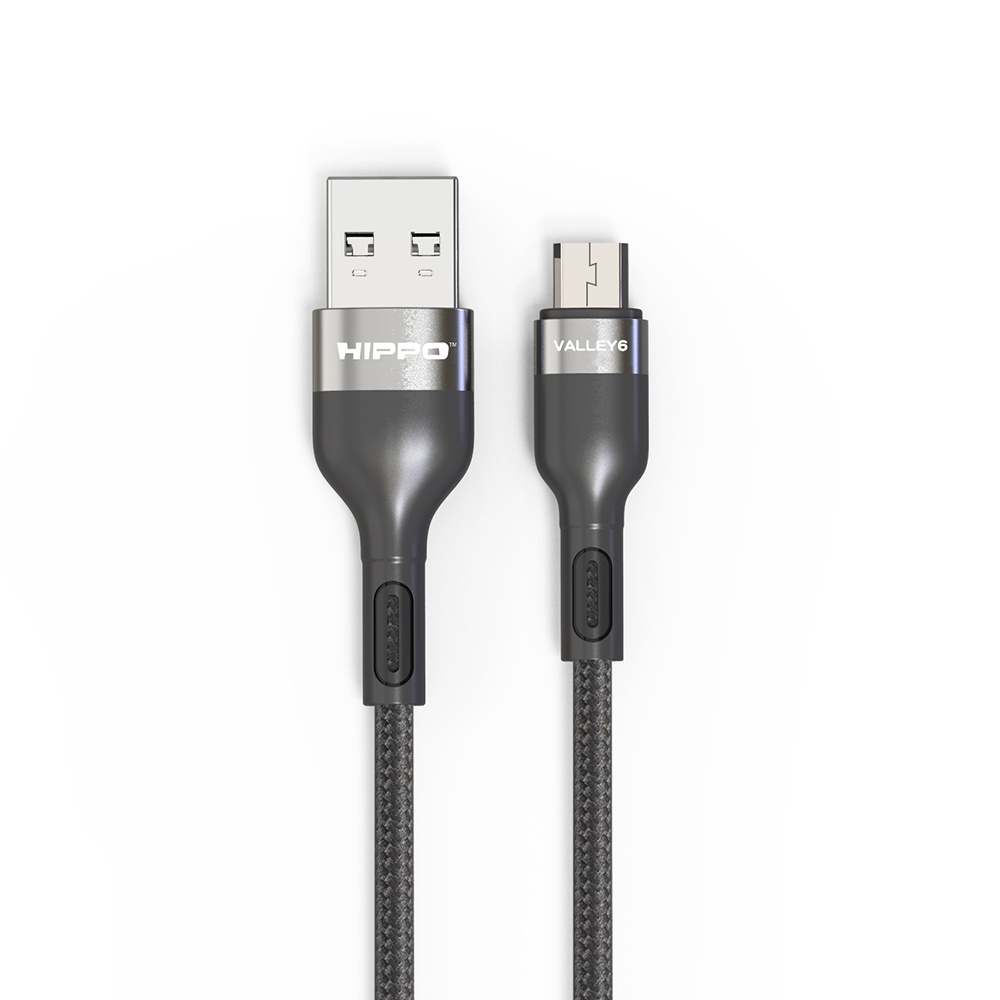 Hippo Kabel Data Valley 6 Braided USB to Micro 2.4 A Quick Charge 3.0 Fast Charging Android Data Cable