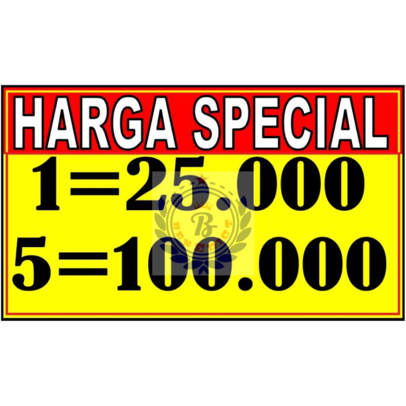 

Karton HARGA SPESIAL 1 25rb 5 100rb