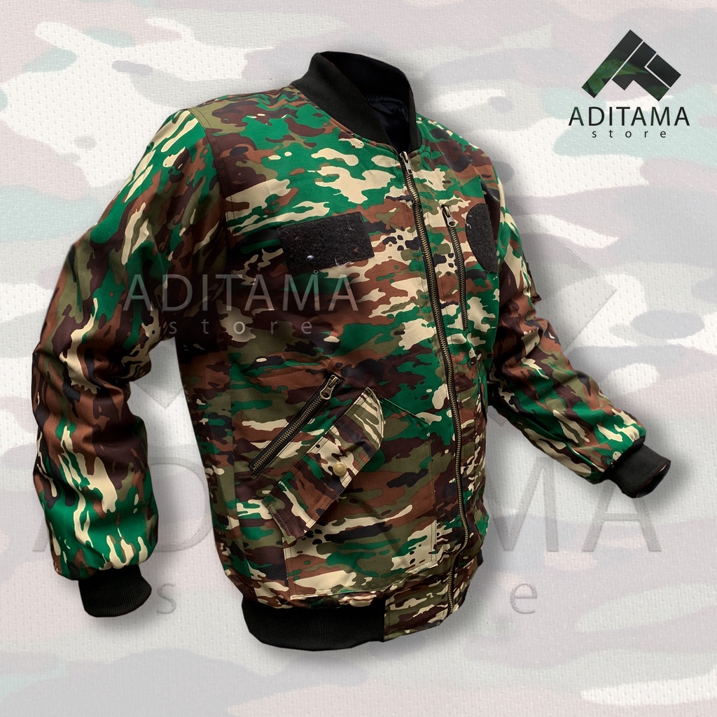 Jual Jaket Bomber Pria Loreng Kasad Tni Ad Nkri Terbaru Shopee Indonesia 6949