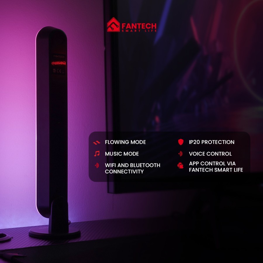 Fantech Smart Life Lampu Flowing Ambient Light Bar WiFi RGB