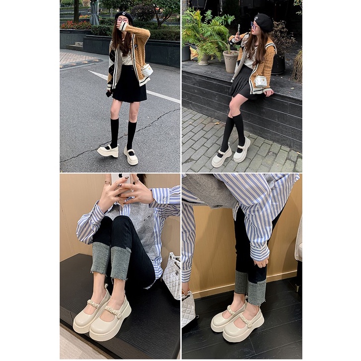 FD Marry Jane Shoes Sepatu Korean Import Docmart Wanita Kekinian Model Simpel KI-033