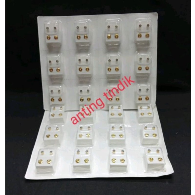 Anting Tembak / Anting Tindik Pria &amp; Wanita isi 12 pasang / 24 bh