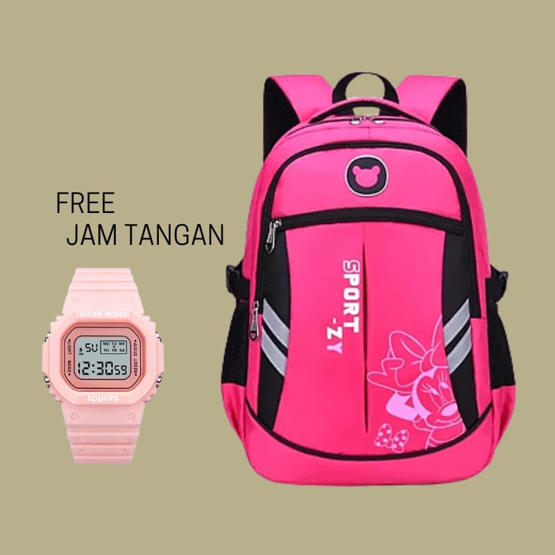 Tasmurah30_ Backpack Remaja Unisex Ransel Sekolah Escolarr Tas Anak Hight Scholl Laki- laki Perempuan