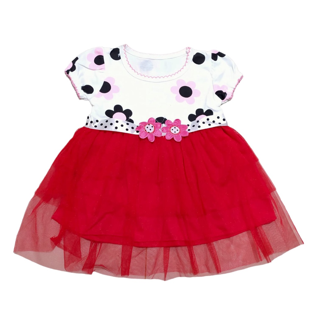 Dress Bayi (0-12 bulan) / Setelan Bayi Perempuan Motif bunga / dres bayi lucu