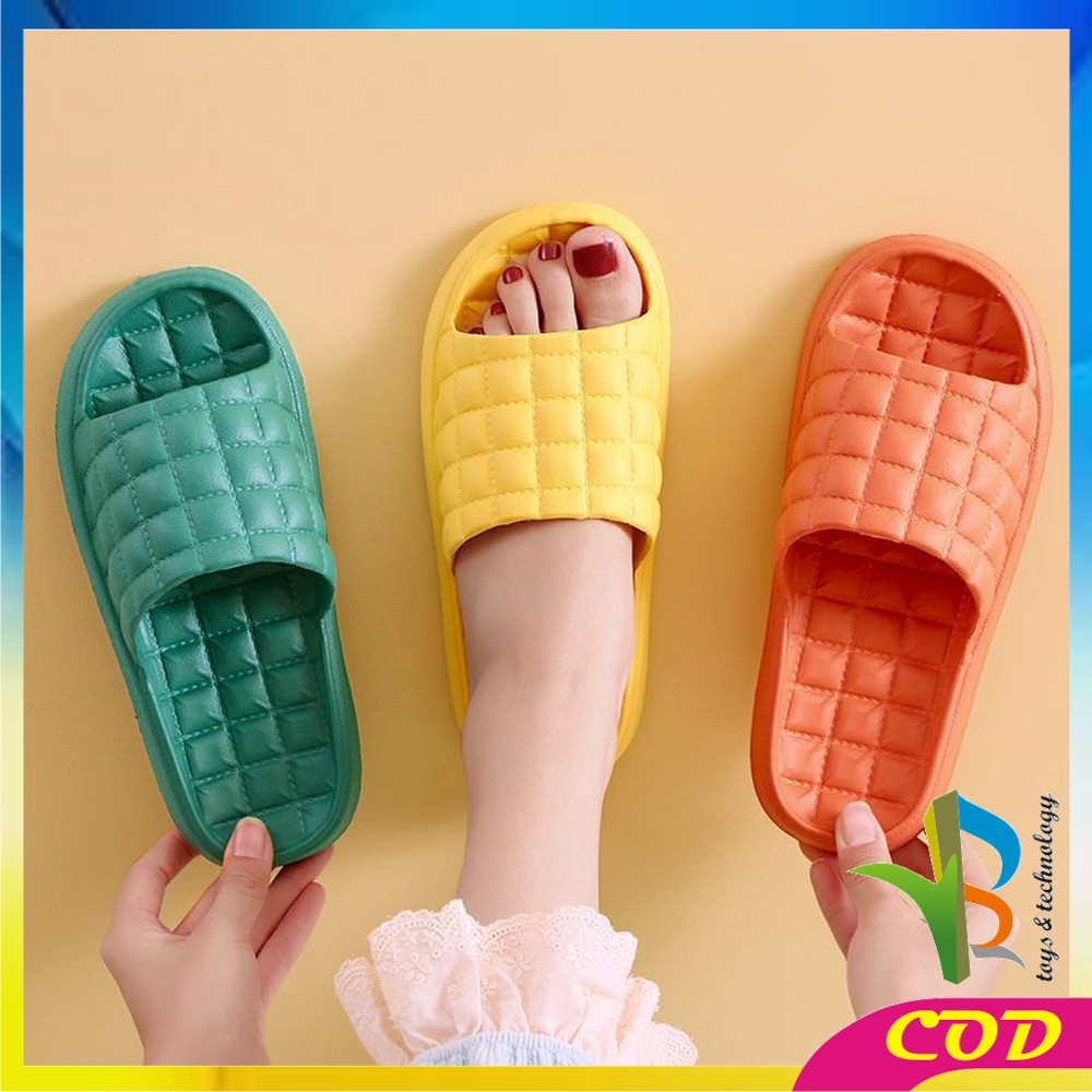 RB-S36 Sandal Slop Rumah Kamar Mandi / Sendal Selop Polos Karet Empuk Import Busa EVA Tebal Korean Style