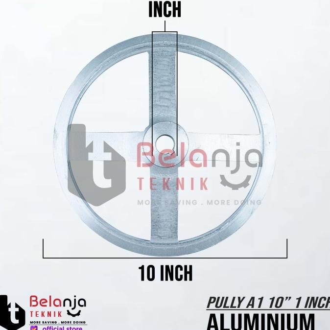 Pully Aluminium A 1 Jalur 10 Inch As 1 Inchi Pulley Puli A1 10" As 1"
