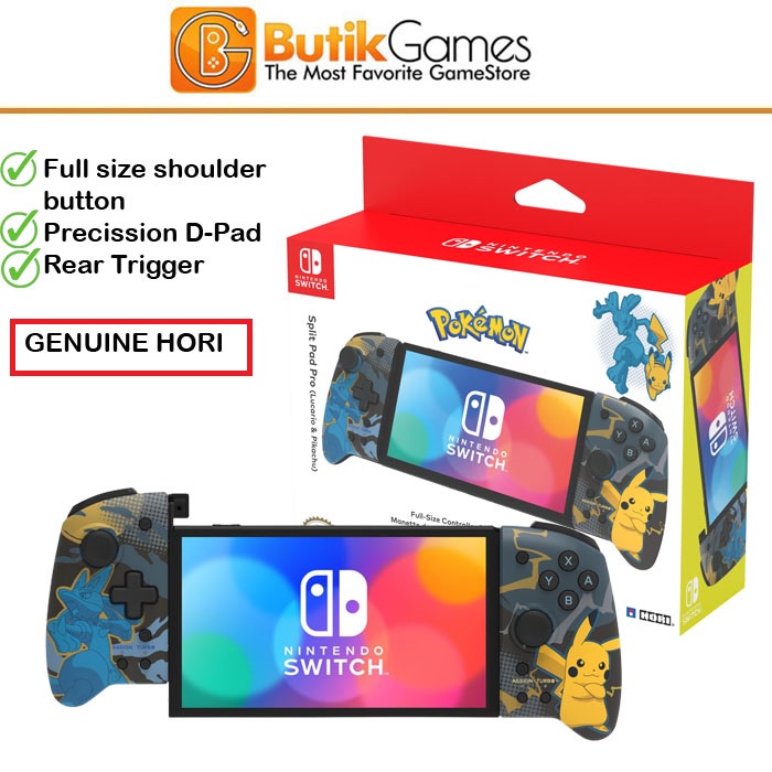 Nintendo Switch Hori Split Pad Pro Controller Pikachu &amp; Lucario