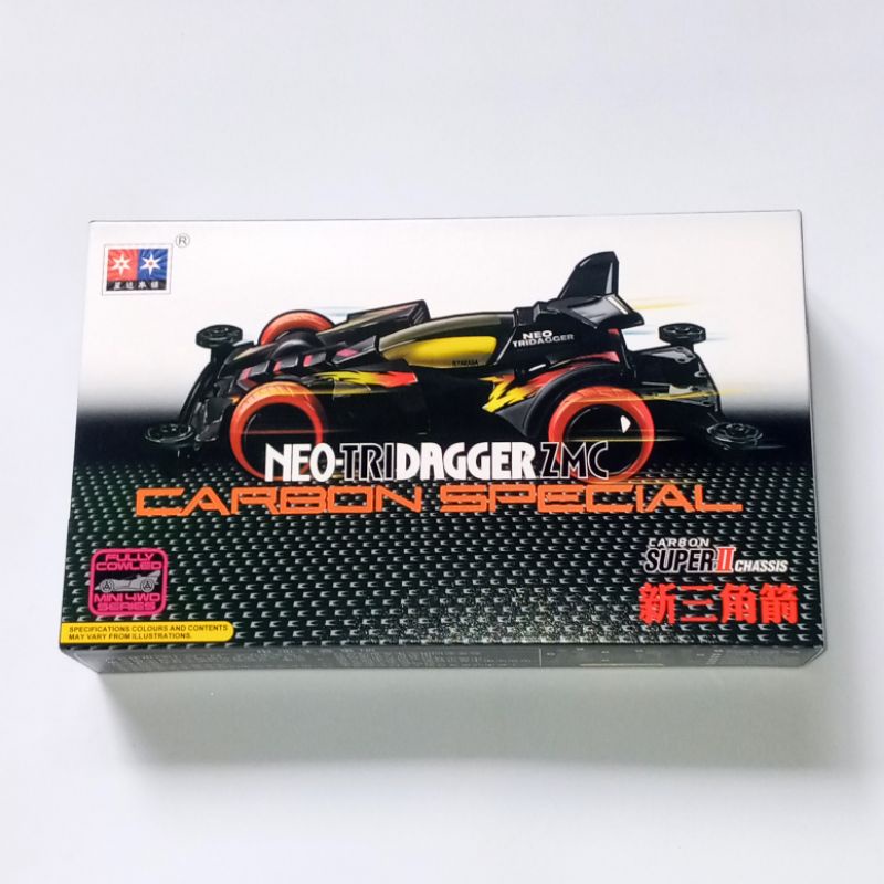 Mini 4WD Merk Daxing : Neo Tridagger ZMC Carbon Special