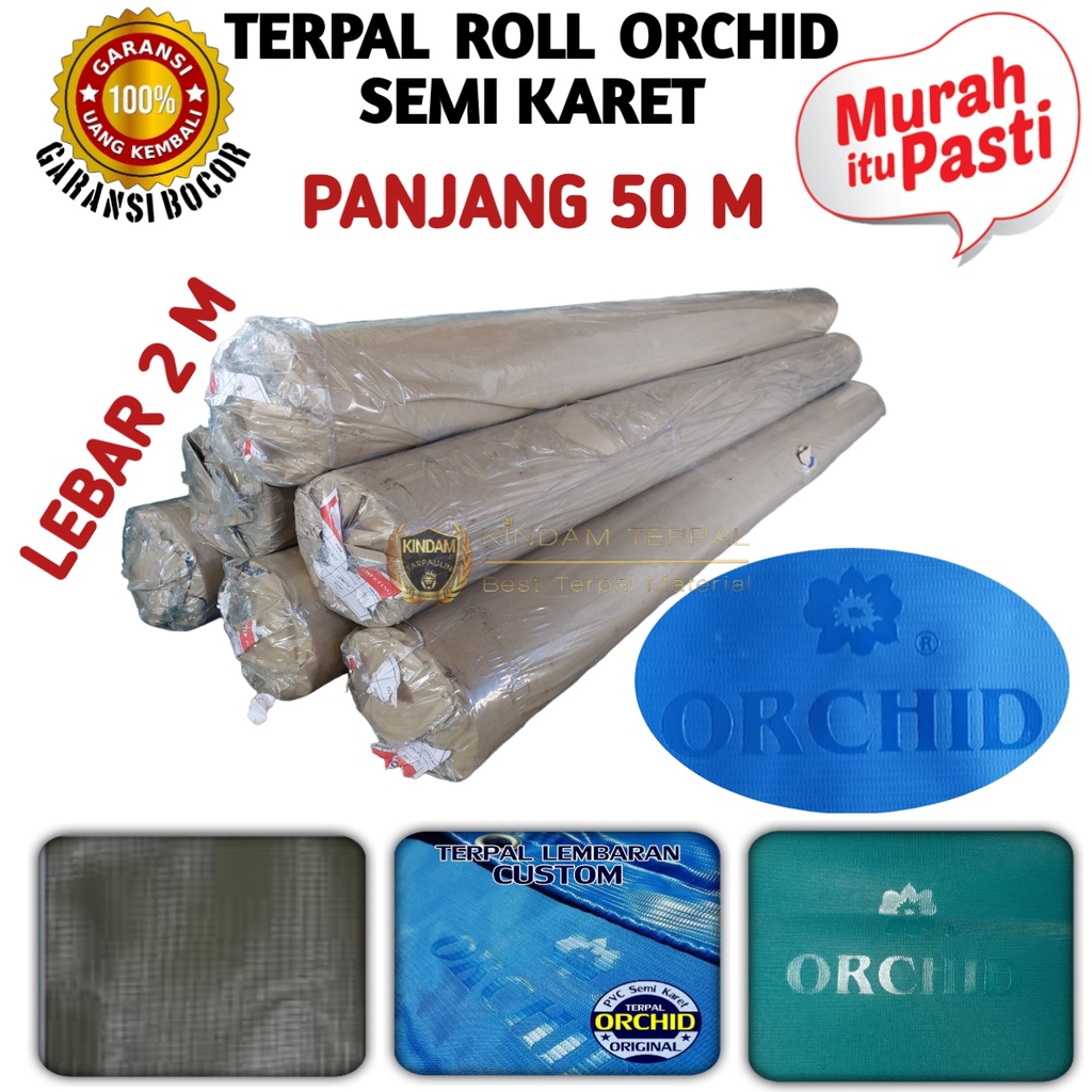 TERPAL ROLL ORCHID SEMI KARET TEBAL BERKUALITAS