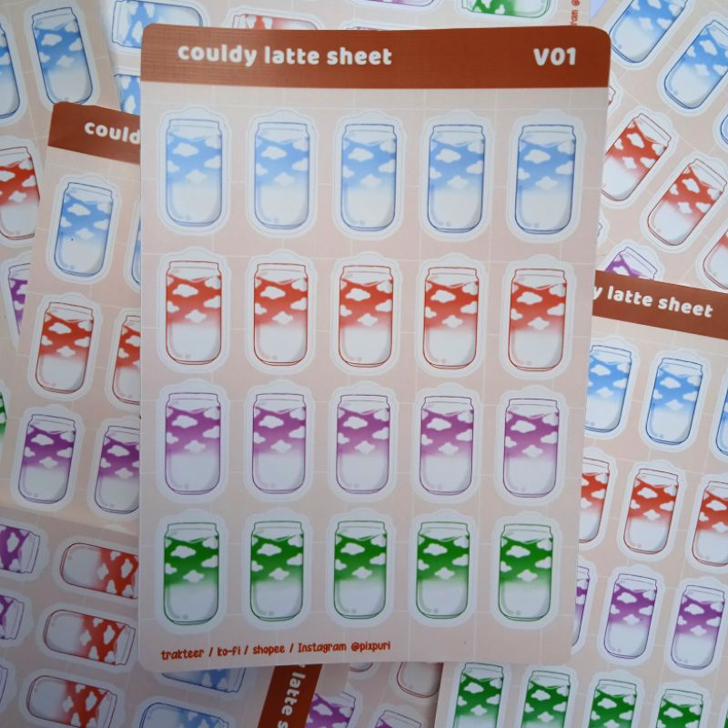 

Sticker Couldy latte sheet