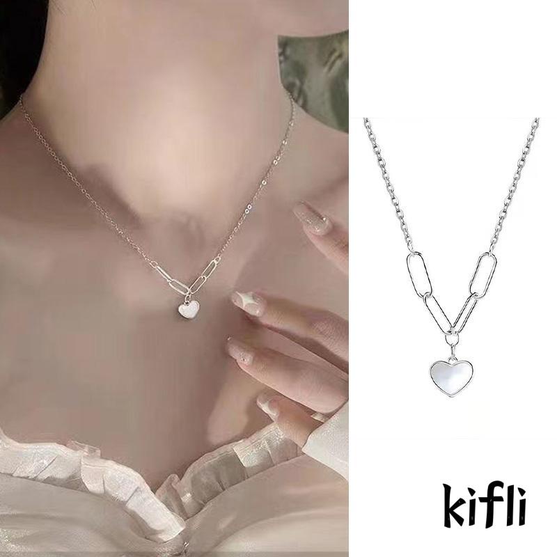 Kalung Rantai Dengan Liontin Bentuk Hati Untuk Wanita