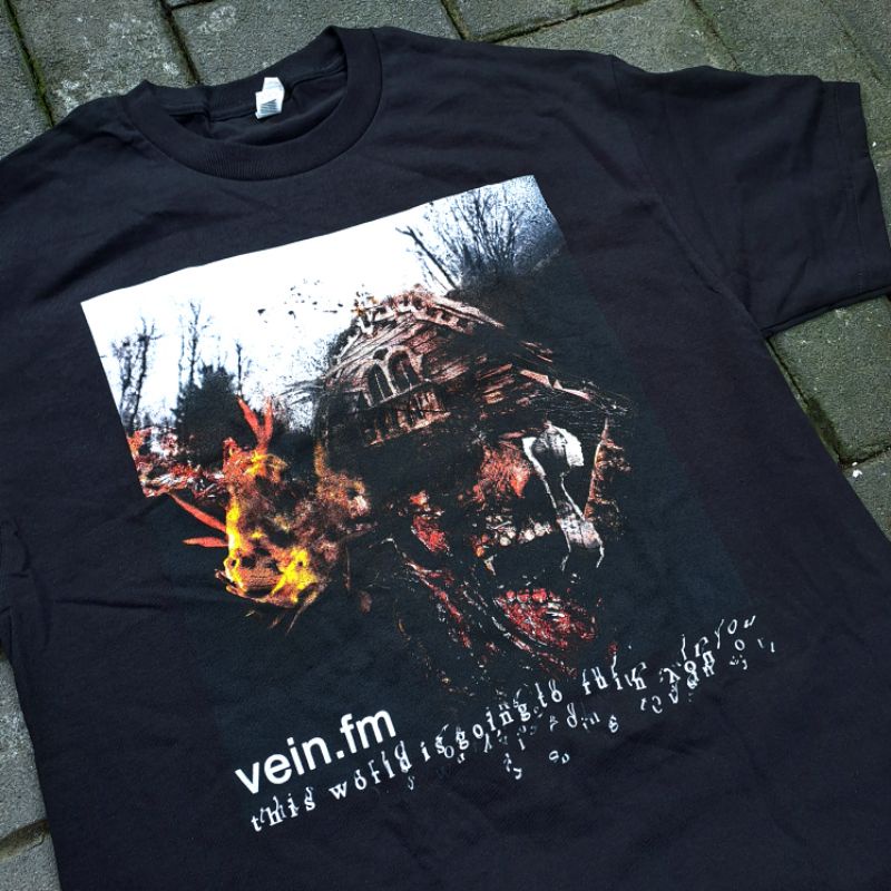 T-Shirt Kaos Band Original Vein.fm - This World Is Going To Ruin You