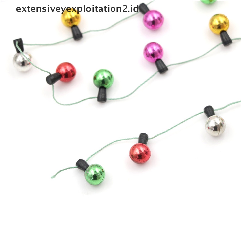 Mainan Miniatur Lampu String Warna-Warni Bahan Plastik Ukuran 1m Untuk Rumah Boneka