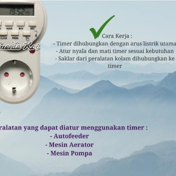 Timer Digital Peralatan Kolam Koi Satuan Detik