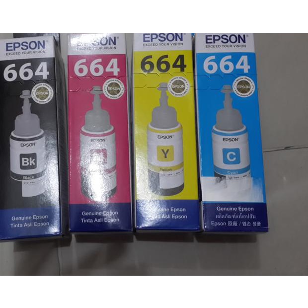 Tinta asli epson T 664/tinta ori L310/L380/L 385/L485/ - Hitam