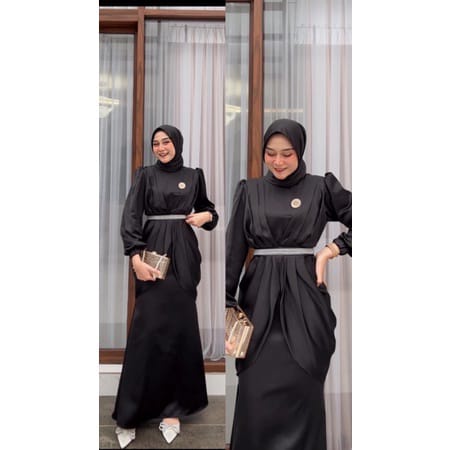 NEW- Havana Dress FREE BELT + BROS  BAJU DEWASA MURAH TERBARU 2022 / Gamis Kondangan / DRESS KONDANGAN / DRESS PESTA