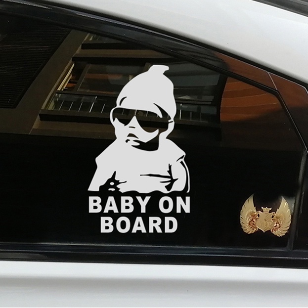 Baby In Car Stiker Reflektif Stiker Peringatan Tips Mobil Aksesori Stiker Kaca Depan Jendela Mobil