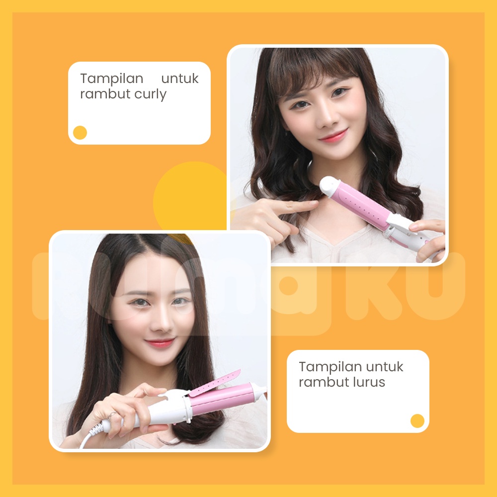 Rumaku Catokan Rambut Pengeriting Rambut 2 in 1 Multifunction Hair Straightener Premium Quality