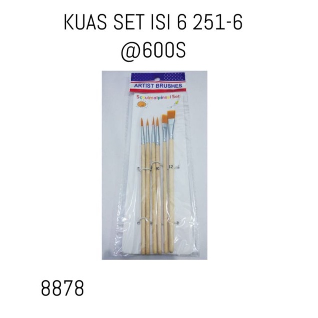 KUAS SET ISI 6  251-6