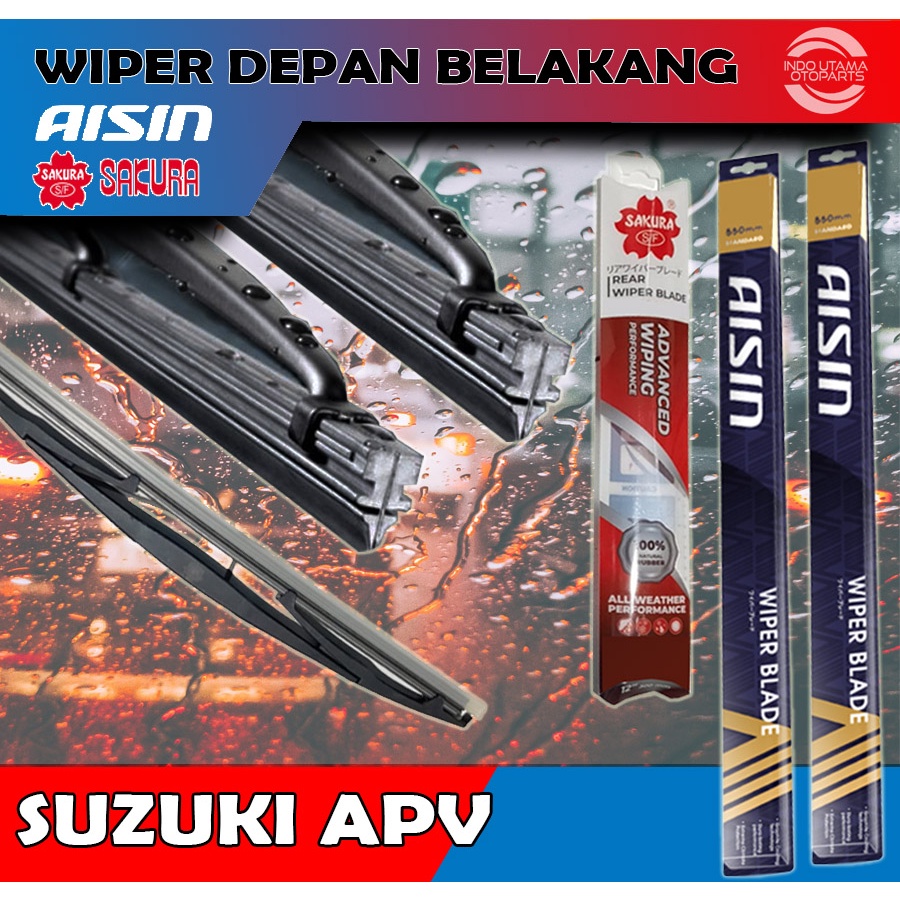 Wiper Depan Belakang Suzuki APV AISIN SAKURA