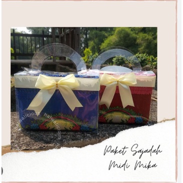 kotak mika souvenir 21x12x15 model tas  untuk kemasan sajadah tebal