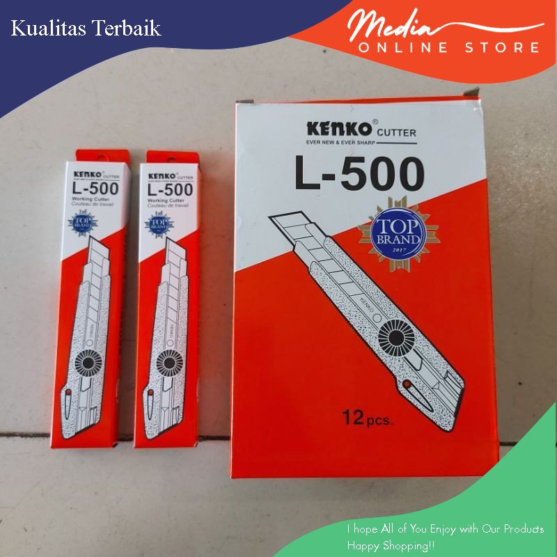 

PROMO!!!Cutter Kenko L-500 / Pisau Cutter Besar 1 Lusin (12 pcs)KUALITAS TERBAIK