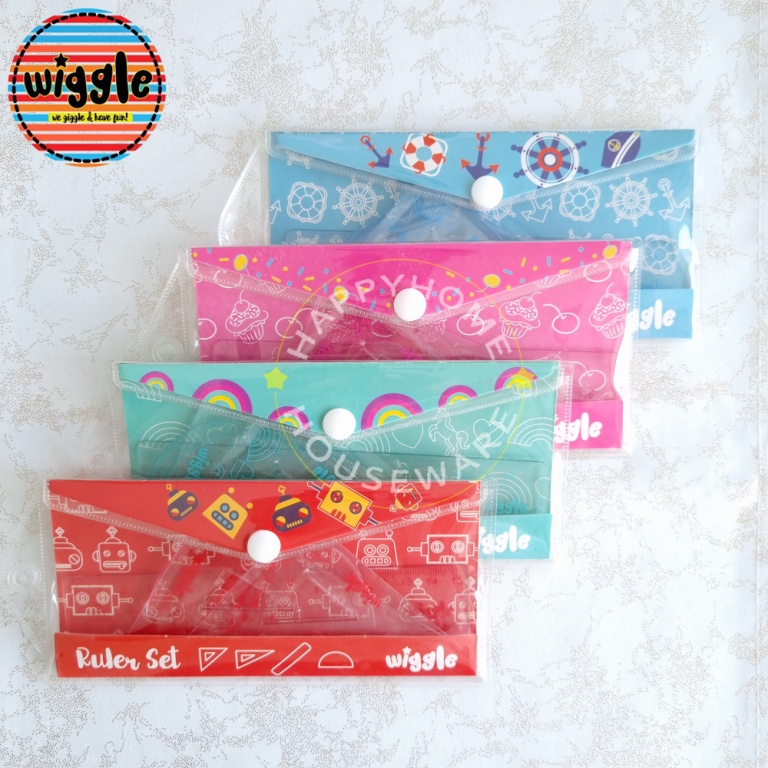 

WIGGLE Ruller Pack | Penggaris Set 4pcs Komplit 4 Pilihan Motif