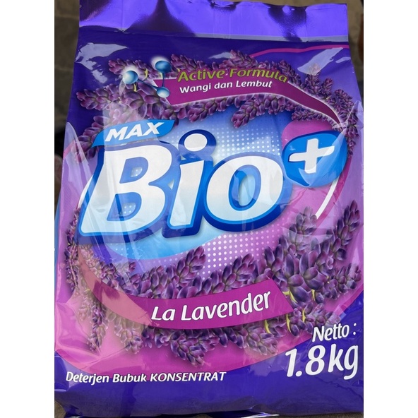 Deterjen bubuk max bio+ lavender 1,800kg