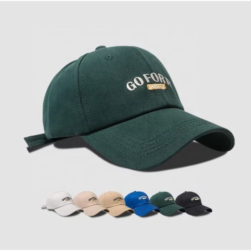 Baru Topi Baseball Bordir GOFORIT Pria Wanita Distro Caps Unisex Stelan Kekinian.