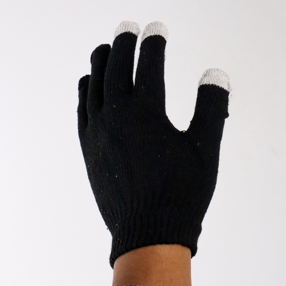 Sarung Tangan Rajut Touch Screen Gloves - 11771 - Black