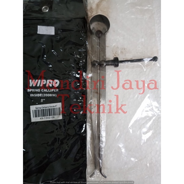Jangka Setelan Bubut Dalam Spring Caliper Inside 8" 8inch WIPRO