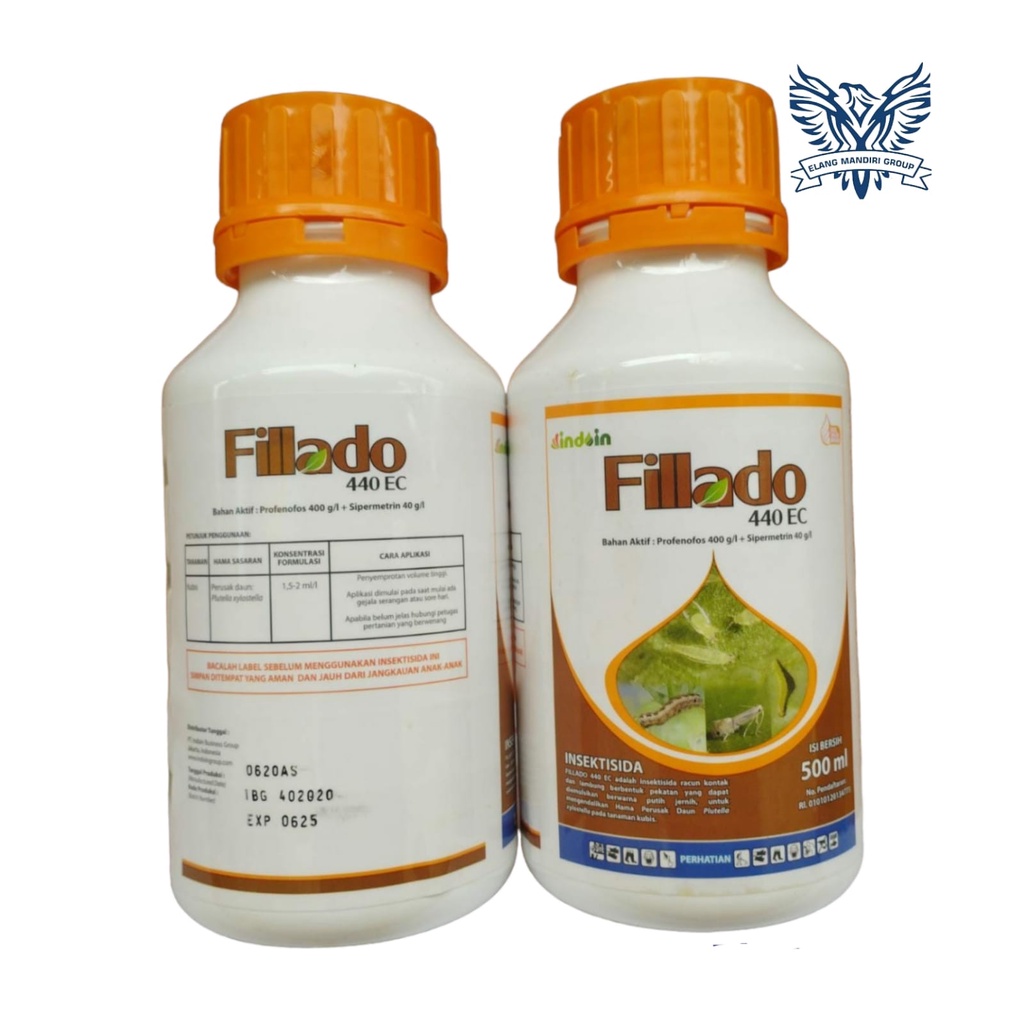 Insektisida Fillado 440ec 500ml Bahan Aktif profenofos 400g/l + sipermetrin 40g/l Produksi Indoin