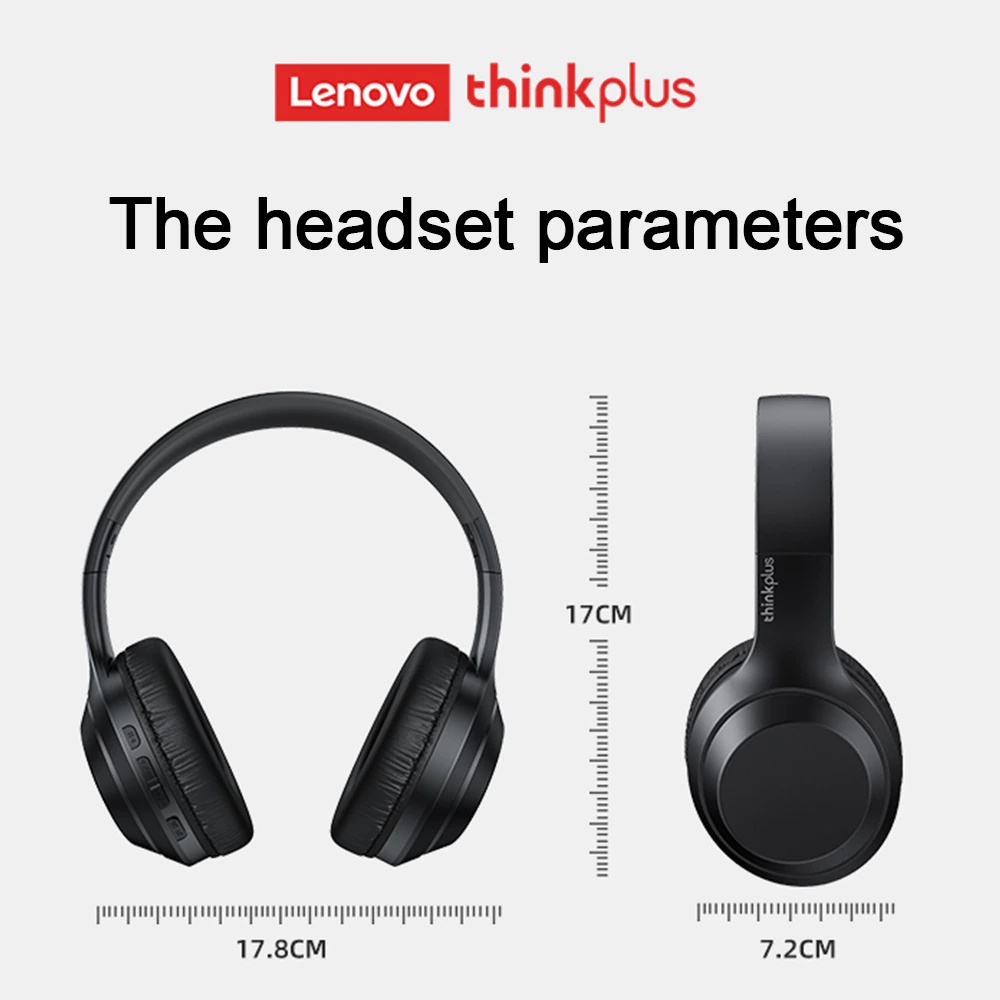 {Free Stiker} Lenovo TH10 Headphone Bluetooth Wireless Headset Earphone V5.0 - Putih