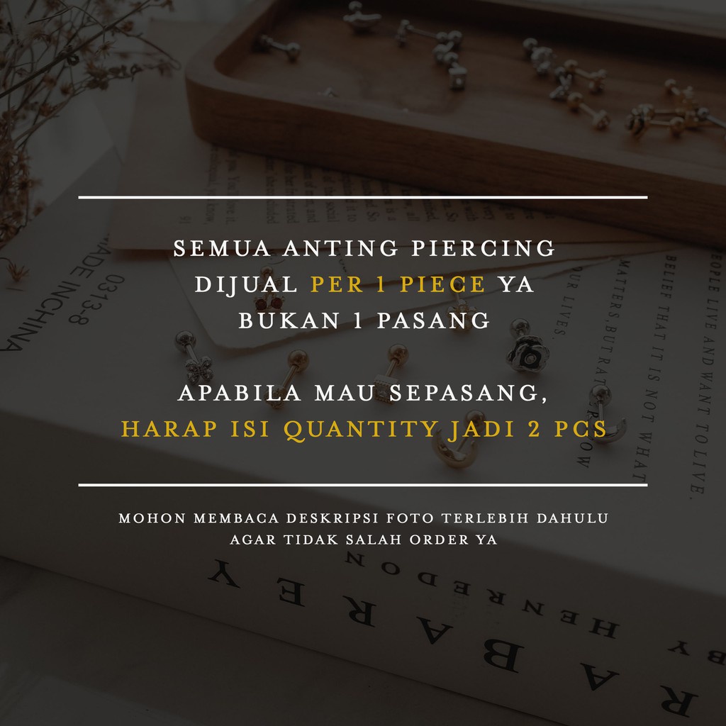 (1601 / 1602) (HARGA 1 BIJI) NOSE PIERCING / ANTING TINDIK HIDUNG