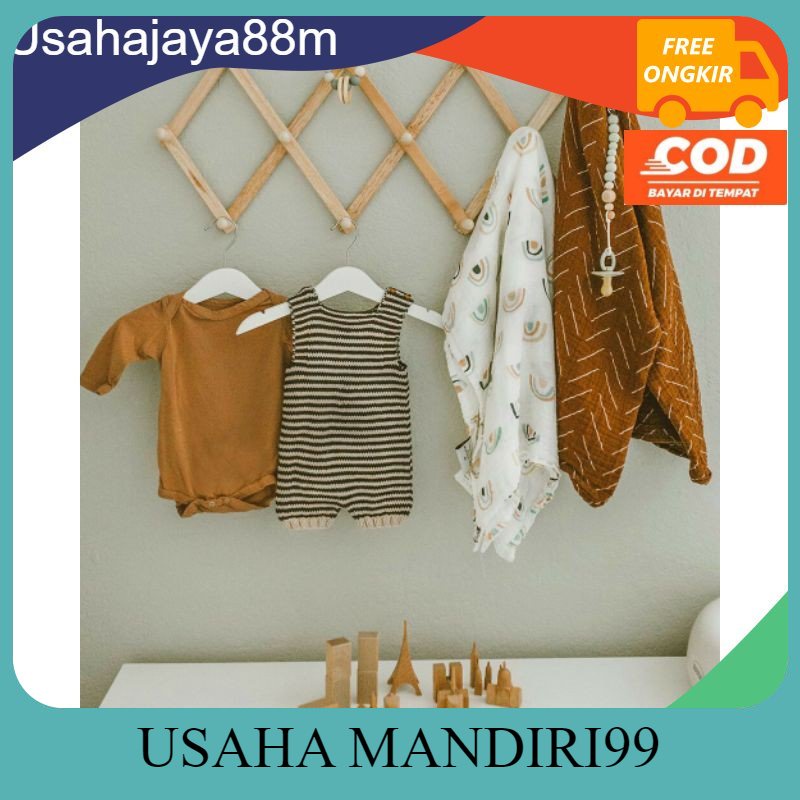 Gantungan baju lipat /Gantungan baju kayu harmonika
