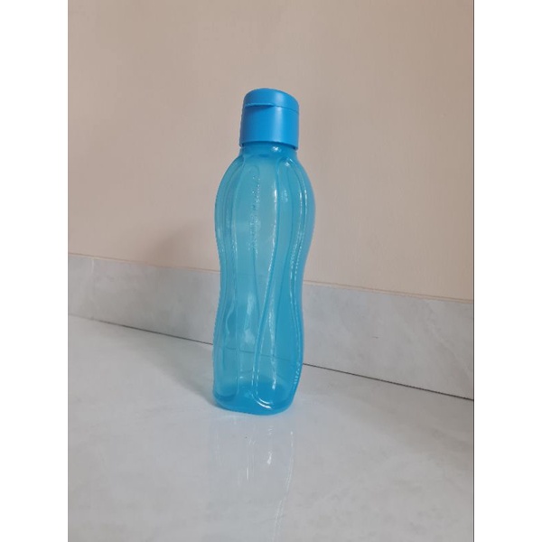 Jual Botol Minum Eco 1L Tupperware Tutup Putar Flip Warna Biru