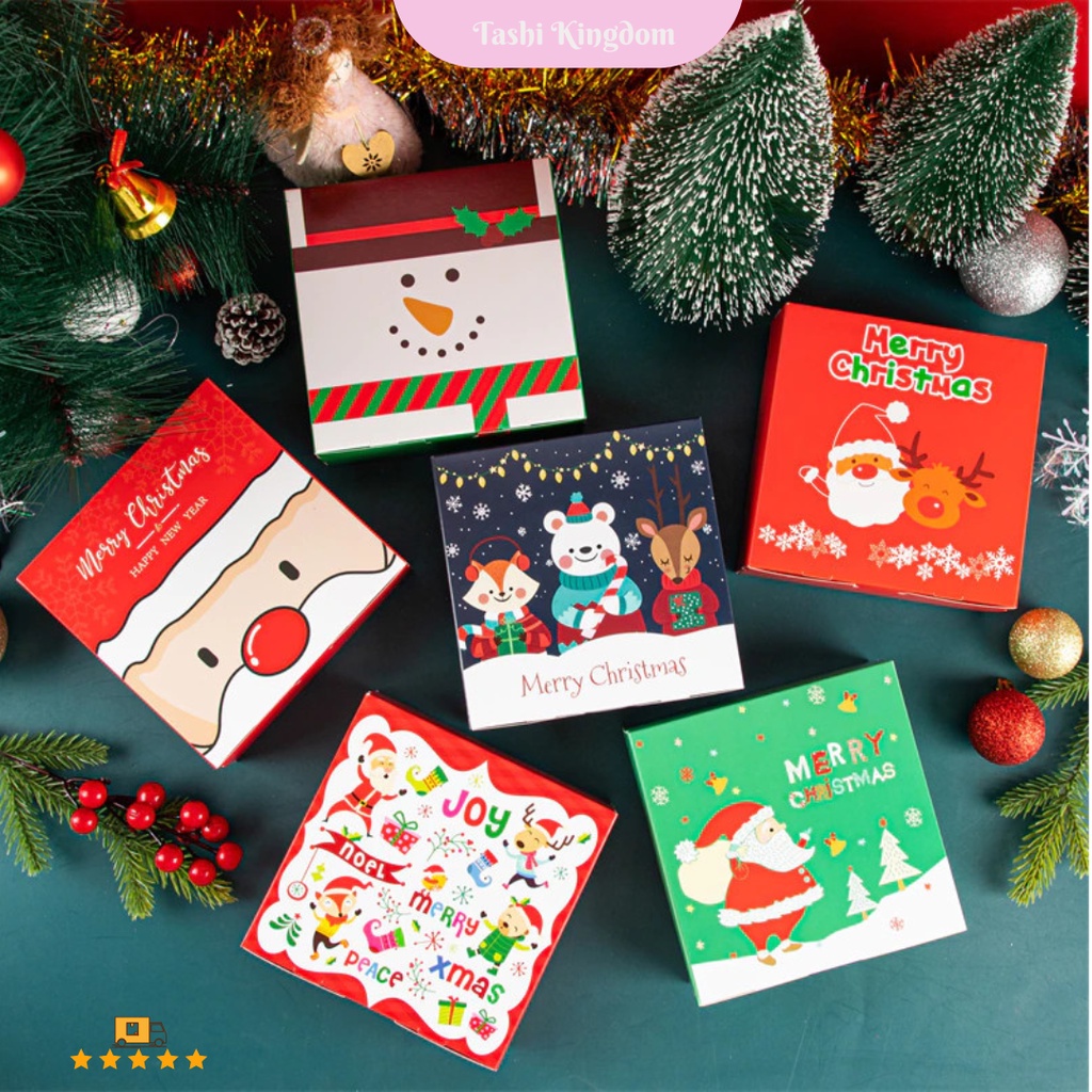 

BOX KADO TEMA NATAL, KOTAK COOKIES SANTA X'MAS, BOX NATAL gift, box hampers natal
