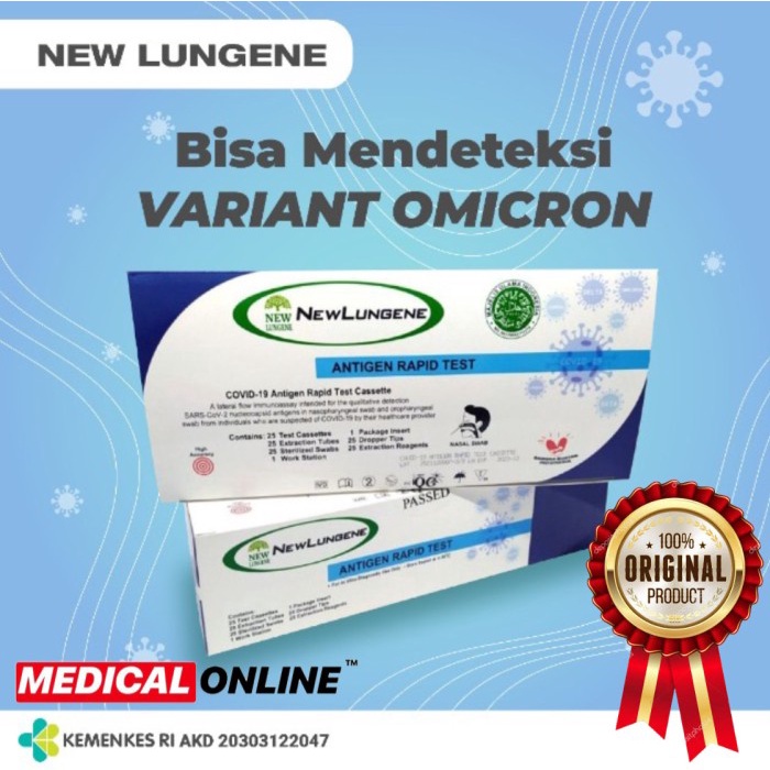 NEWLUNGENE ANTIGEN SWAB PER BOX DETEKSI OMICRON NEW LUNGENE CLUNGENE