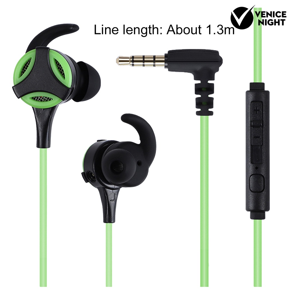 (VNEP) (Berkabel) Portable In-ear ABS Kontrol Volume Gamer Earphone Gaming Headset untuk Komputer