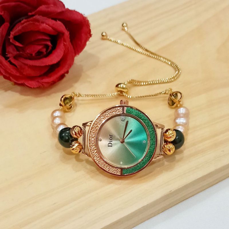 jam tangan wanita|| jam tangan mutiara asli|| jam mutiara asli